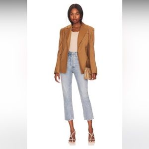 Agolde Riley High Rise Straight Crop Jean in Renewal Size 25